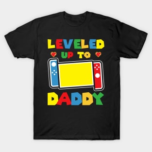 Leveled Up To Daddy Player 2 Has Entered The Game Gift For Boys Kids Men T-Shirt
